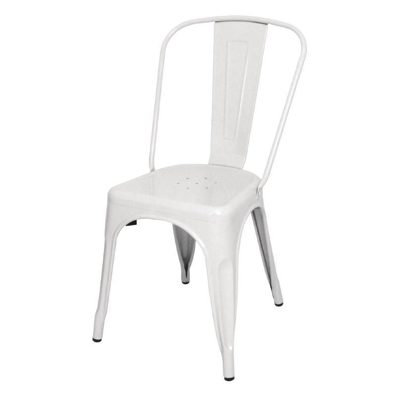 Bolero Bistro Side Chairs Steel White (Pack of 4) – GL332