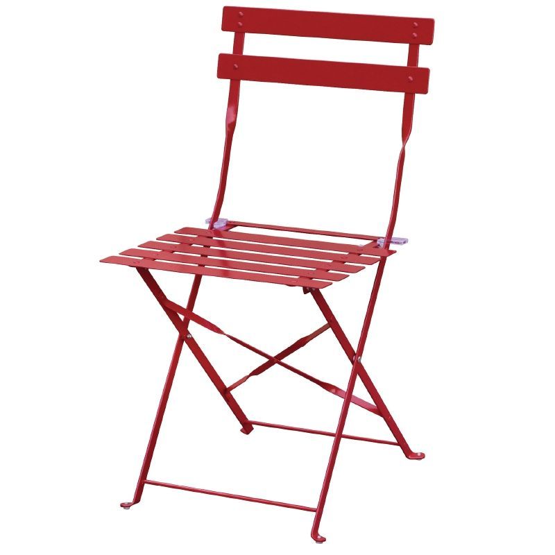 Bolero Pavement Style Steel Chairs Red (Pack of 2) – GH555