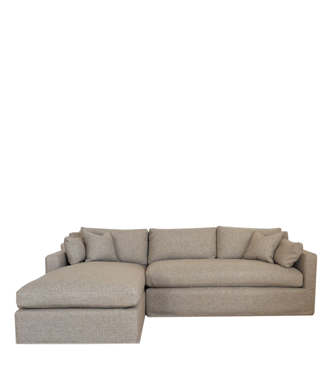 Clarence Grasscloth Linen Right-Arm Sofa – Wheat