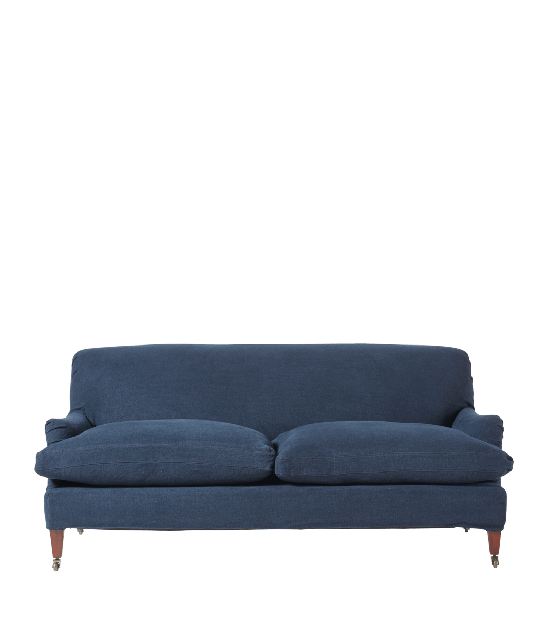 Coleridge 3-Seater Sofa with Linen Loose Cover – Pure Navy