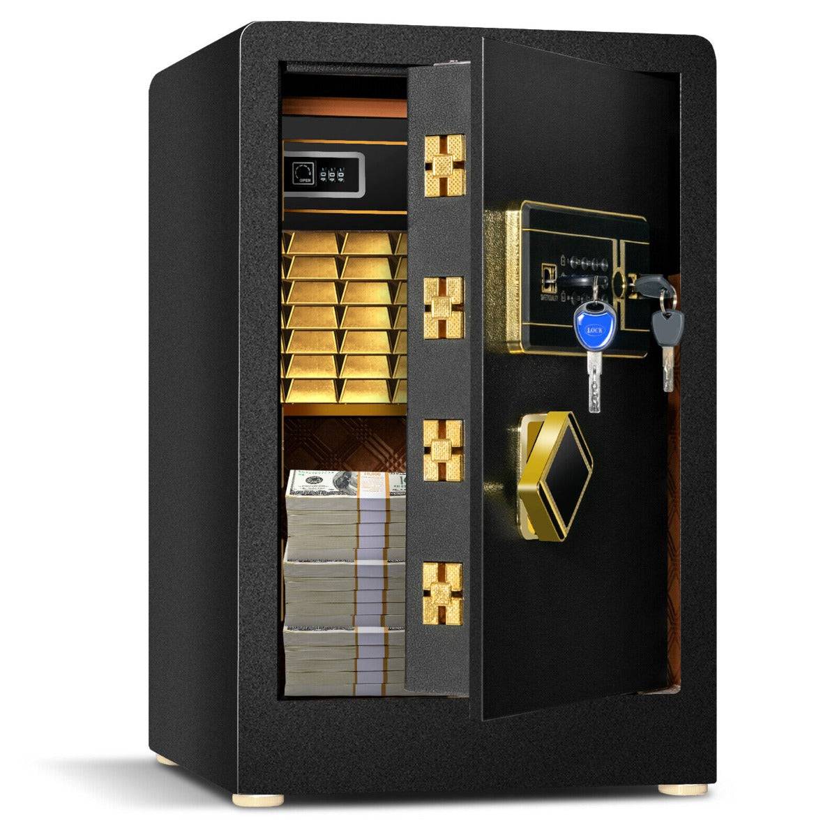 Electronic Safe Box with 3 Opening Ways for Cash Jewelry Deposit