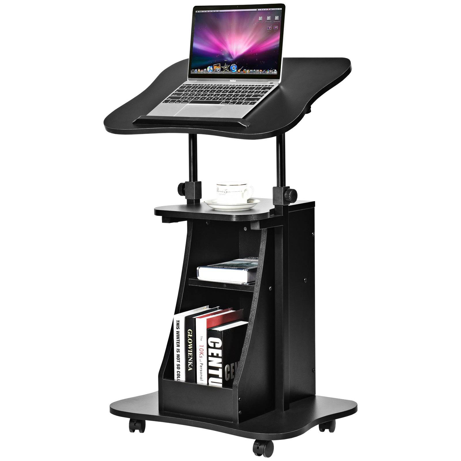 Laptop Cart Height Adjustable with Wheels