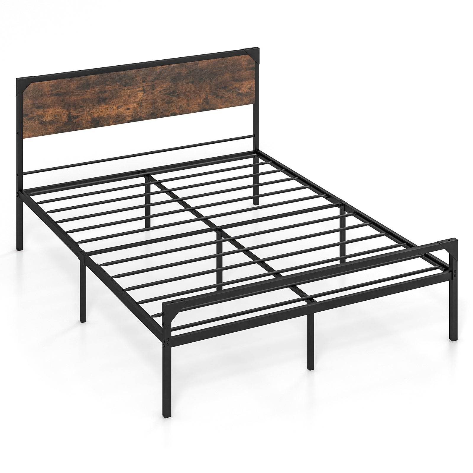 Metal Platform Bed with 9 Support Legs