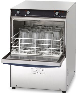 DC Standard Range SG35D Glasswasher with Drain Pump  350mm Rack 14 Pint Capacity