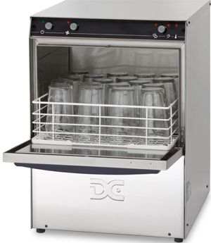 DC Standard Range SG40D Glasswasher with Drain Pump  400mm Rack 18 Pint Capacity