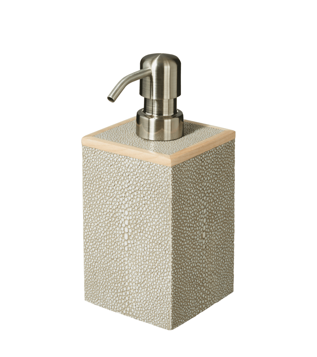 Faux Shagreen Soap/Moisturizer Dispenser – Taupe