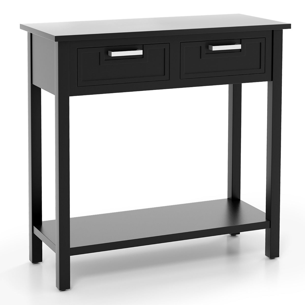 Modern Console Table 2 Drawer with Shelf