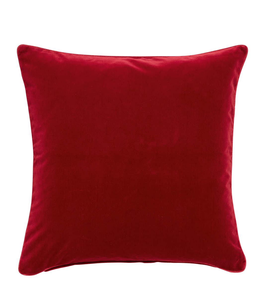 Plain Velvet Cushion Cover, Square – Red Garnet