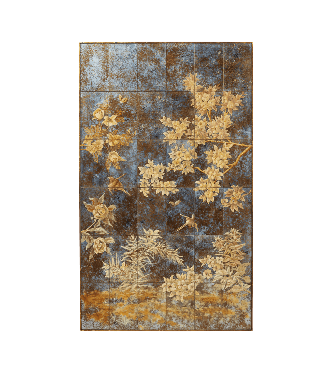 Laurelin Mirrored Wall Art – Antique Gold