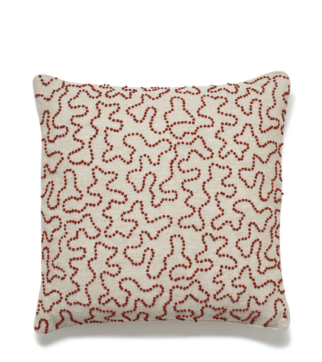 Leptoria Embroidered Cushion Cover – Blood Orange