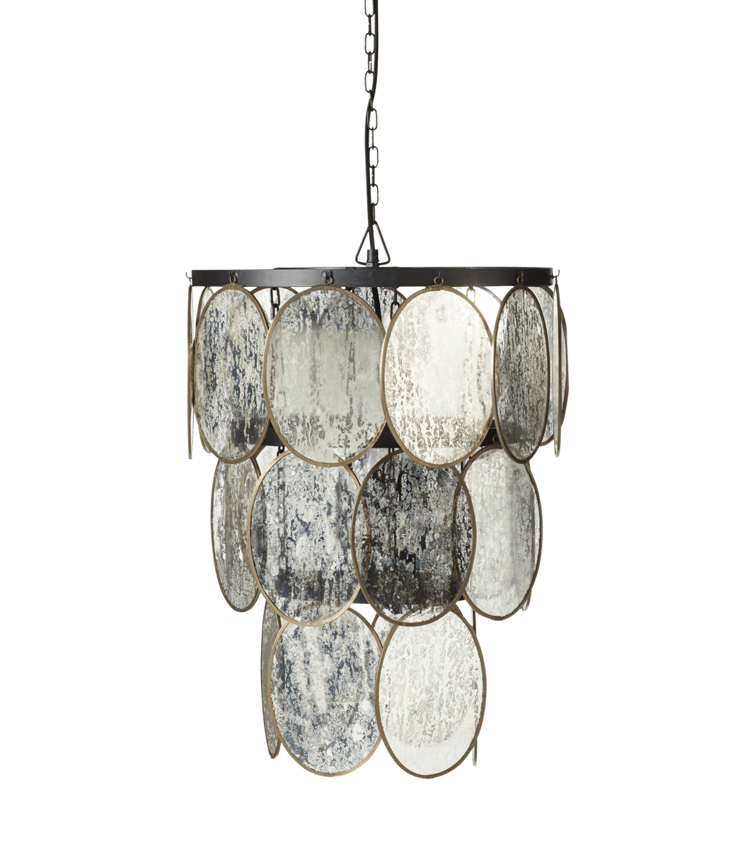 Luminosia Hanging Disc Lamp – Antiqued Mirror