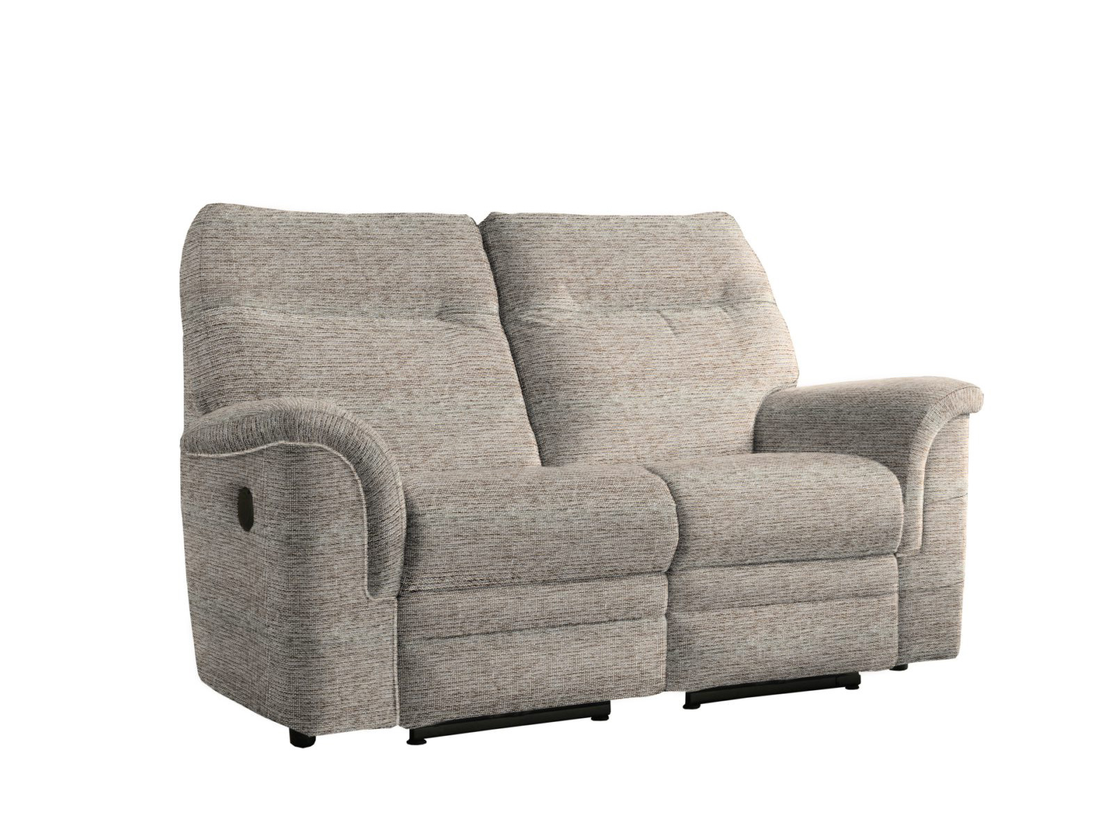 hudson fabric 2 seater power recliner sofa