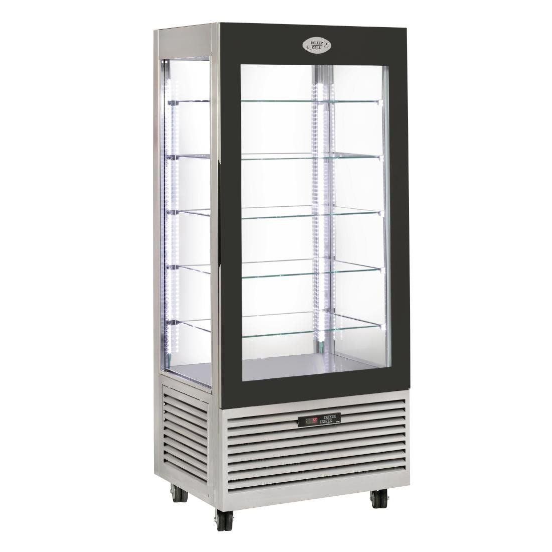 Roller Grill Display Fridge with Fixed Shelves Stainless Steel – DT736