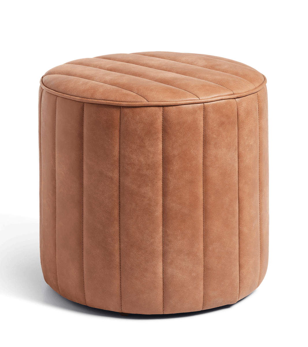 Santorelli Leather Stool – Hazelnut Brown