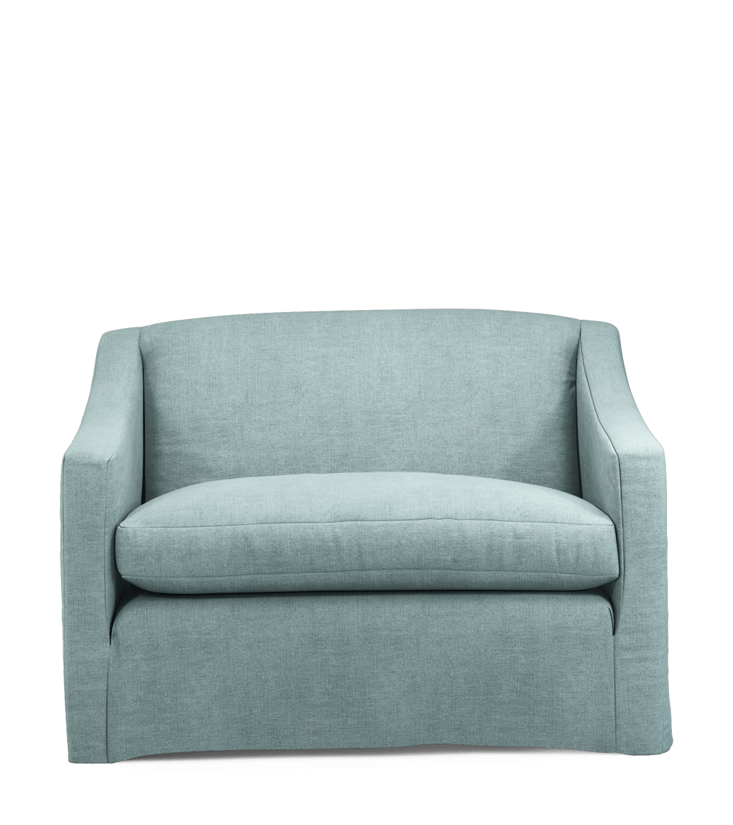 COVER ONLY – Linen Loose Cover for Egerton Loveseat – Aqua