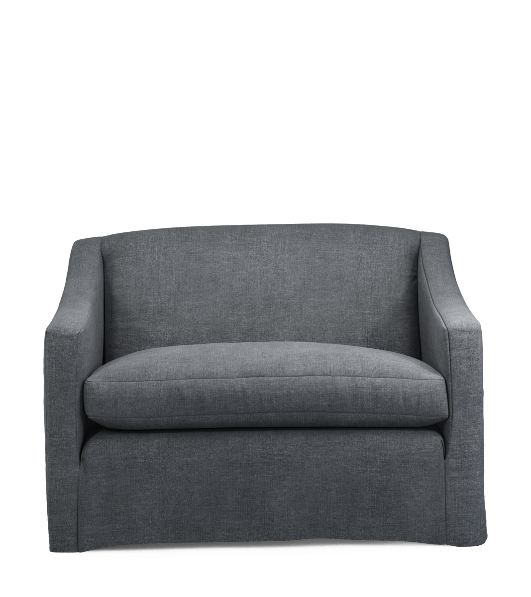 COVER ONLY – Linen Loose Cover for Egerton Loveseat – Pewter