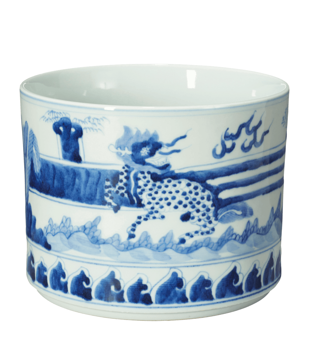 Small Daqing Porcelain Planter – Blue/White