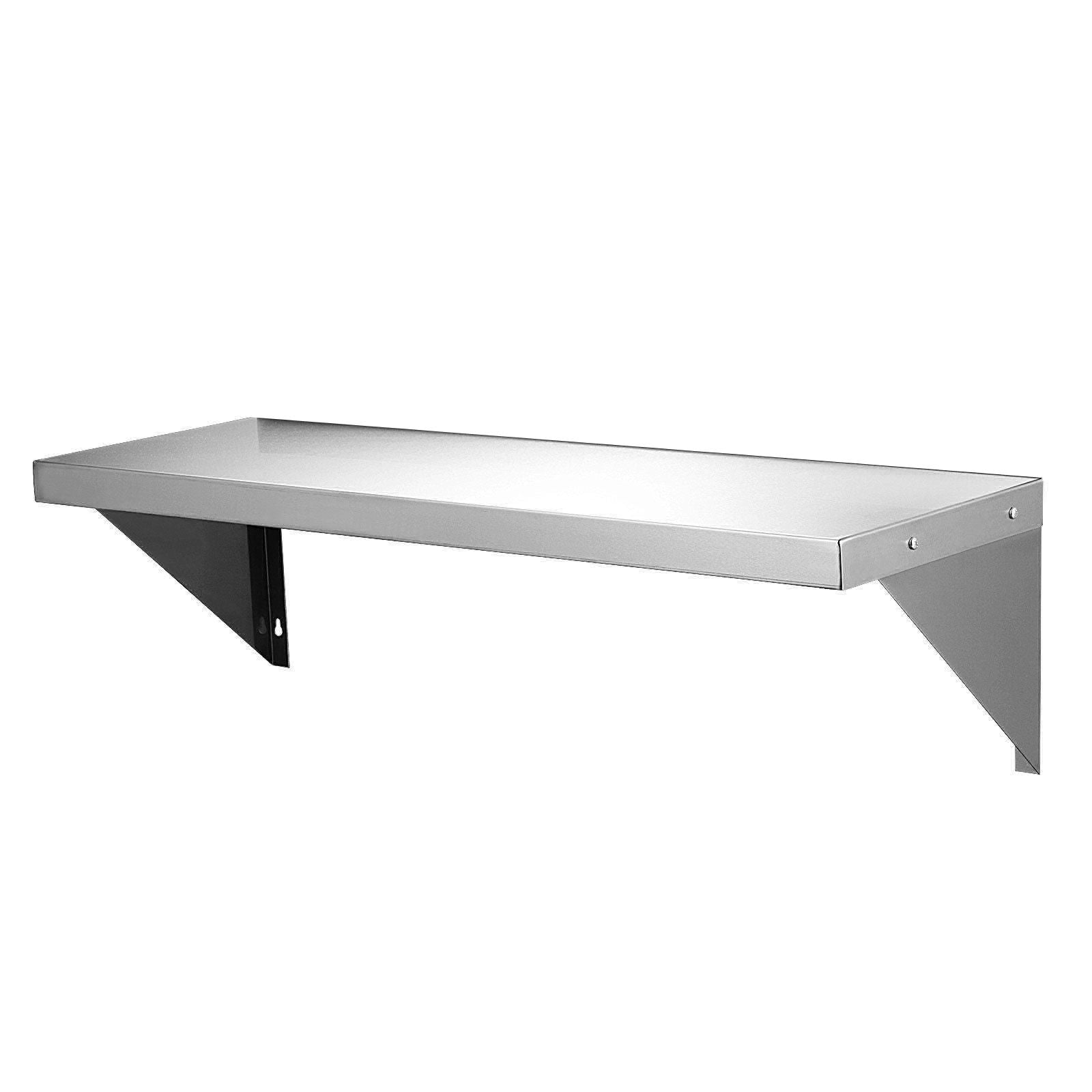 Empire Stainless Steel Wall Shelf 1200 x 300mm with Brackets & Fixings – WS-1200