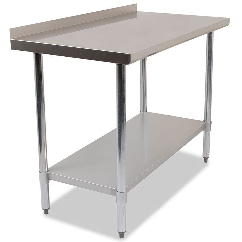 Empire 1800mm Stainless Steel Wall Prep Table with Upstand & Undershelf Commercial Kitchen Bench – SSWT-180