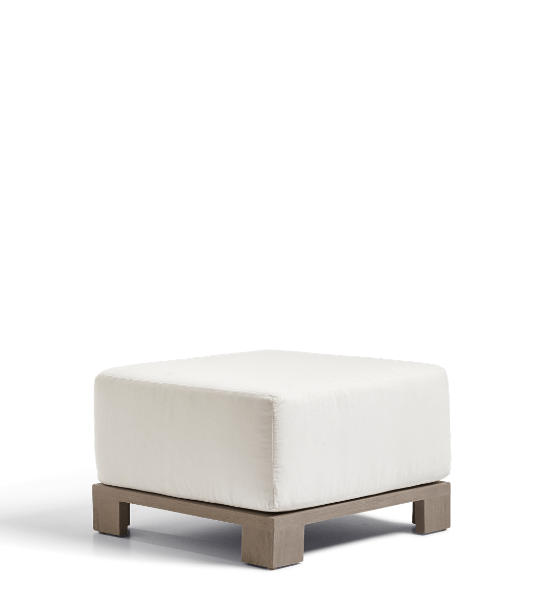 Swanmore Garden Ottoman – Weathered Teak