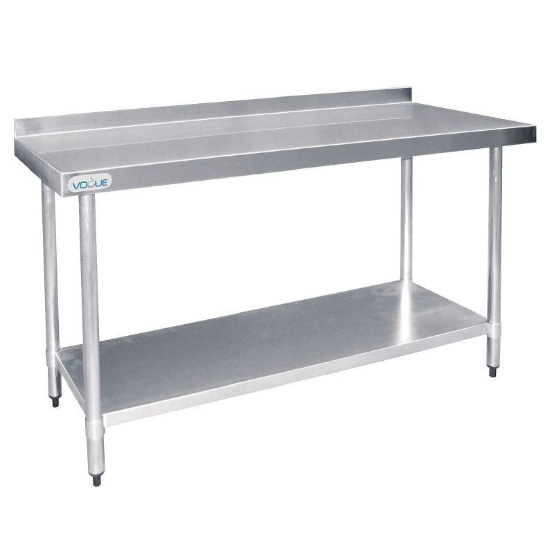 Vogue Stainless Steel Prep Table With Upstand 1800mm – T383